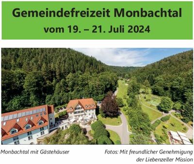 Gemeindefreizeit im Monbachtal vom 19. bis 21. Juli 2024